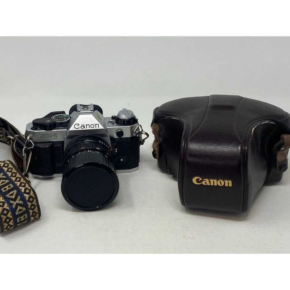 Canon AE-1 35mm Film SLR Camera Kit Lenses‎ Zoom Macro Flash 50mm 28-80 80-200